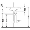 Lave-mains SERIE 1930, 59,5 x 45, avec trop-plein et plage de robinetterie, Blanc Réf. 0793420000
