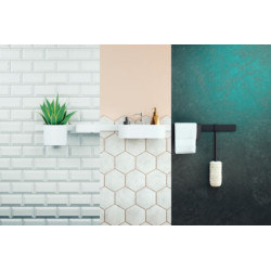 Barre murale 50 cm noir mat  Réf.27902670
