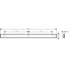 Barre murale 50 cm noir mat  Réf.27902670