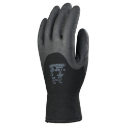 Gants déperlants Euroice noir paume enduit PVC Taille 09 Réf. P6629