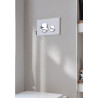 Plaque de commande blanc mat et chrome brillant Réf. E20859-CP-MWH