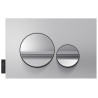 Plaque de commande blanc mat et chrome brillant Réf. E20859-CP-MWH