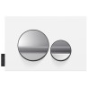 Plaque de commande blanc mat et chrome brillant Réf. E20859-CP-MWH