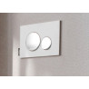 Plaque de commande blanc mat et chrome brillant Réf. E20859-CP-MWH