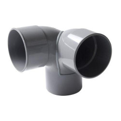 Coude double mâle femelle 87°30 équerre diamètre 63mm CEL8