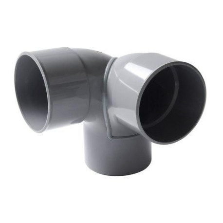 Coude double mâle femelle 87°30 équerre diamètre 63mm CEL8