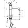 Mitigeur de lavabo 100 Montreux bonde à écoulement libre Réf. 16516000