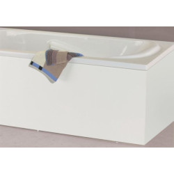 Façade de baignoire largeur 150 16 mm hydrofuge mélaminé blanc 4 chants minces hauteur 535+vérins réglables - COMPLI'S réf. B10G22150H