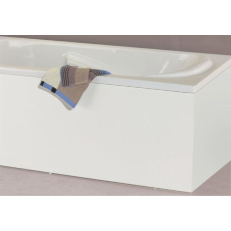 Façade de baignoire largeur 150 16 mm hydrofuge mélaminé blanc 4 chants minces hauteur 535+vérins réglables - COMPLI'S réf. B10G22150H