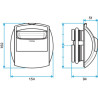 Bouche autoréglable Bap'SI - 15 m3/h - diamètre 125 mm - blanc Réf. 11019003